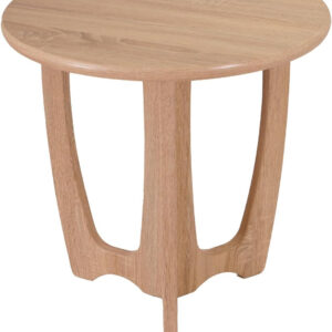 FINECASA Wooden Round Coffee Table, Curved Leg, Furniture, Accent Couch, Coffee Table for Livingroom, Round Wood Table, 36 x 18 Inches, Natural