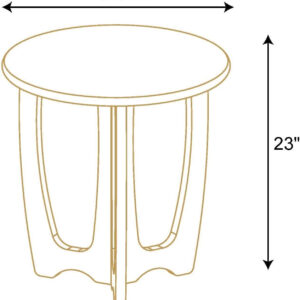 FINECASA Wooden Round Coffee Table, Curved Leg, Furniture, Accent Couch, Coffee Table for Livingroom, Round Wood Table, 36 x 18 Inches, Natural
