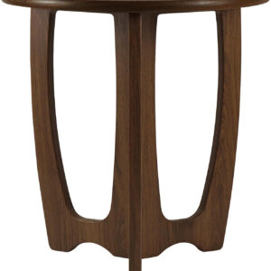 FINECASA Wooden Round Coffee Table, Curved Leg, Furniture, Accent Couch, Coffee Table for Livingroom, Round Wood Table, 36 x 18 Inches, Natural