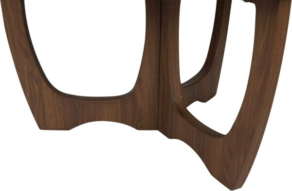 FINECASA Wooden Round Coffee Table, Curved Leg, Furniture, Accent Couch, Coffee Table for Livingroom, Round Wood Table, 36 x 18 Inches, Natural