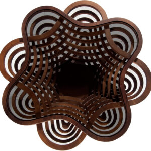 6887cdbcd9e5ef0955ecaf042a3e69d7f93997a6afa9977e37eda.jpg by Papella Design, Cloud Coffee Table, Modern Decorative Wooden Center Table, Glass Top Living Room & Reception Coffee Table, Natural Walnut Veneer, Rustic & Contemporary Style, for Home & Office