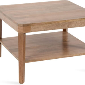 6887ce80d93df43110958c6ae2154c9233ec05359d74d8a82fc5d.jpg Kate and Laurel Talcott Tiered Square Coffee Table 26 x 26 x 18 Natural Brown Transitional Two-Tier Rectangular Living Room Table with Storage and Mango Wood Construction