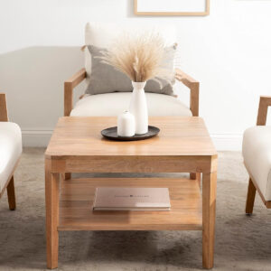 6887ce81e7e09368a4b92e4f2c6ab71e2faa50031afda2583e48f.jpg Kate and Laurel Talcott Tiered Square Coffee Table 26 x 26 x 18 Natural Brown Transitional Two-Tier Rectangular Living Room Table with Storage and Mango Wood Construction