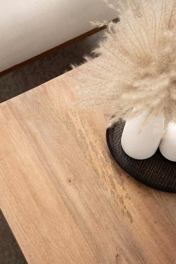 6887ce85a4893d5d94584bce3f1a69950a7adaaf9814d2c1d227e.jpg Kate and Laurel Talcott Tiered Square Coffee Table 26 x 26 x 18 Natural Brown Transitional Two-Tier Rectangular Living Room Table with Storage and Mango Wood Construction