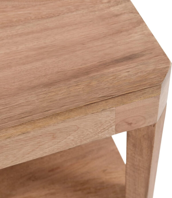 6887ce86cdaa508c0f5f6dfeb0a1958e9a8259d2b5ae95bc91ad7.jpg Kate and Laurel Talcott Tiered Square Coffee Table 26 x 26 x 18 Natural Brown Transitional Two-Tier Rectangular Living Room Table with Storage and Mango Wood Construction