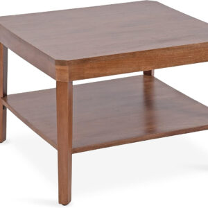 6887ce8a84757f127aeb942b4edb786de12effddfb26e19a5834b.jpg Kate and Laurel Talcott Tiered Square Coffee Table 26 x 26 x 18 Natural Brown Transitional Two-Tier Rectangular Living Room Table with Storage and Mango Wood Construction