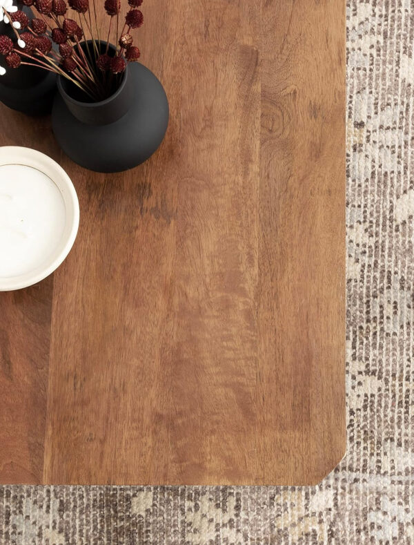 6887ce90504fd102a900256b295d4418e7904df9e1ecde0d917c8.jpg Kate and Laurel Talcott Tiered Square Coffee Table 26 x 26 x 18 Natural Brown Transitional Two-Tier Rectangular Living Room Table with Storage and Mango Wood Construction