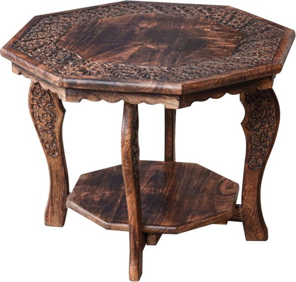 The Wooden Town Antique White Mango Wood Coffee Table - 36"x18" Rectangular Living Room Center Table, Rustic Wood Accent Table for Stylish & Durable Home Décor