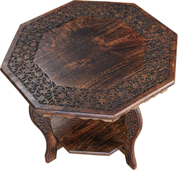 The Wooden Town Antique White Mango Wood Coffee Table - 36"x18" Rectangular Living Room Center Table, Rustic Wood Accent Table for Stylish & Durable Home Décor