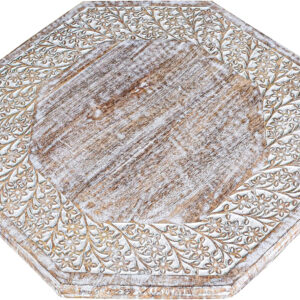 The Wooden Town Antique White Mango Wood Coffee Table - 36"x18" Rectangular Living Room Center Table, Rustic Wood Accent Table for Stylish & Durable Home Décor