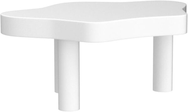 MIINO Walnut Modern Coffee Table with Triple Base, 31.5" L x 22" W x 16" H Mid-Century Modern Short Cocktail Table Center Table for Living Room, Patio
