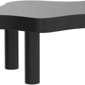 MIINO Walnut Modern Coffee Table with Triple Base, 31.5" L x 22" W x 16" H Mid-Century Modern Short Cocktail Table Center Table for Living Room, Patio