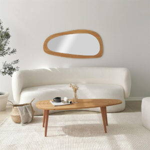 6887cf6b9718c0515eb19afe17796058b27720e4260a1b9dbc099.jpg Solid Wood Oval Coffee Table, Engraved Wooden Center Table, Modern Surfboard Table, Mid Century Aesthetic Low Coffee Table, Vintage Living Room Furniture (Natural)