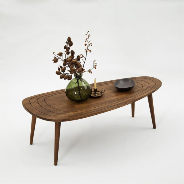 6887cf72aa1e62274696f7ce669fffb399e35a3ded0fc070613c6.jpg Solid Wood Oval Coffee Table, Engraved Wooden Center Table, Modern Surfboard Table, Mid Century Aesthetic Low Coffee Table, Vintage Living Room Furniture (Natural)