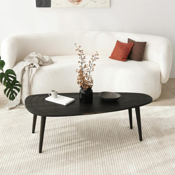 6887cf7f72c386f985874652edcc1accb9b8958d06b475d985f52.jpg Solid Wood Oval Coffee Table, Engraved Wooden Center Table, Modern Surfboard Table, Mid Century Aesthetic Low Coffee Table, Vintage Living Room Furniture (Natural)