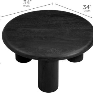 6887cf91f3b49f0167f4e7a59d4ab4ab5c977be4954699899909d.jpg Modway Mavina 34 Inch Round Mango Wood Coffee Table in Black - Modern Wood Center Table for Living Room