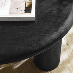 6887cf95943124257c4186a37135d77130cedab39b4d2ae977ae6.jpg Modway Mavina 34 Inch Round Mango Wood Coffee Table in Black - Modern Wood Center Table for Living Room