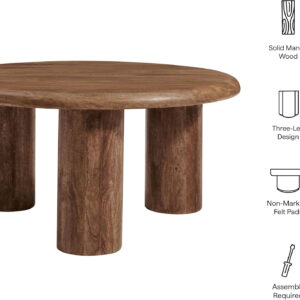 6887cfa21226934e25eedfb457149f263eb8a59b26ba19fbc1d84.jpg Modway Mavina 34 Inch Round Mango Wood Coffee Table in Black - Modern Wood Center Table for Living Room