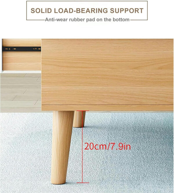 Wood Coffee Table with Storage, Lift Top Center Table for Living Room - Modern 3 in 1 Multi-Function Coffee Table with Hidden Compartment - Converts to Dining Table for Reception - End Tables