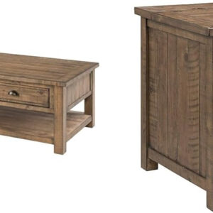 Martin Svensson Home Monterey Solid Wood Coffee & Chairside Tables, Reclaimed Natural