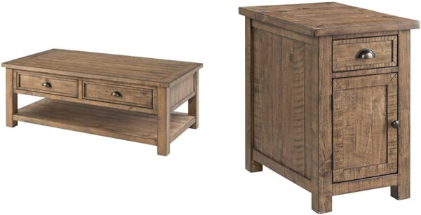 Martin Svensson Home Monterey Solid Wood Coffee & Chairside Tables, Reclaimed Natural