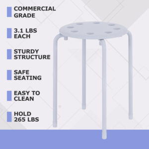 6887d4040ce231976cdd77e47d46d28a2863ed0a72af031e11aab.jpg VECELO 6-Piece Stacking Stools, 17.7 Inch Standard Height, Portable Stackable Colorful Decoration Stools for School Classroom and Office Use, Yellow