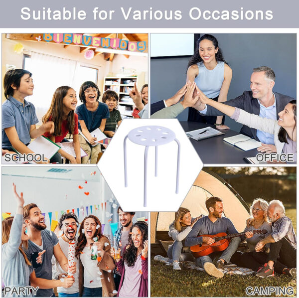 6887d4080de1c94e595a2d4807471725c7941886e6008ea4f7637.jpg VECELO 6-Piece Stacking Stools, 17.7 Inch Standard Height, Portable Stackable Colorful Decoration Stools for School Classroom and Office Use, Yellow