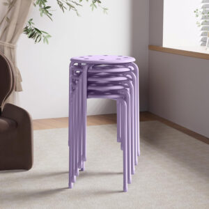 6887d4283fb3fd31a933617ce1ec7bb7d722fc90d1bf57a3f9d5d.jpg VECELO 6-Piece Stacking Stools, 17.7 Inch Standard Height, Portable Stackable Colorful Decoration Stools for School Classroom and Office Use, Yellow