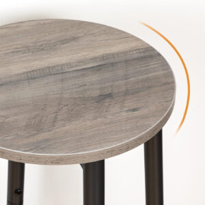 HOOBRO Bar Stools, Set of 2 Bar Chairs, Kitchen Round Height Stools with Footrest, Breakfast Bar Stools, Sturdy Steel Frame, for Dining Room, Kitchen, Party, Easy Assembly, Rustic Brown BF03BY01