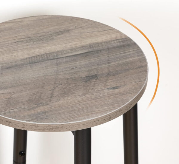 HOOBRO Bar Stools, Set of 2 Bar Chairs, Kitchen Round Height Stools with Footrest, Breakfast Bar Stools, Sturdy Steel Frame, for Dining Room, Kitchen, Party, Easy Assembly, Rustic Brown BF03BY01