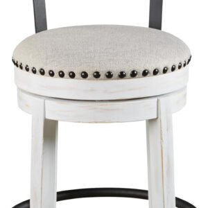 Signature Design by Ashley Valebeck Rustic Farmhouse 24.5” Counter Height Swivel Bar Stool, Brown