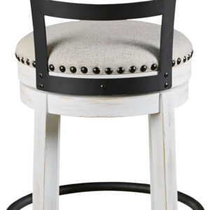 Signature Design by Ashley Valebeck Rustic Farmhouse 24.5” Counter Height Swivel Bar Stool, Brown