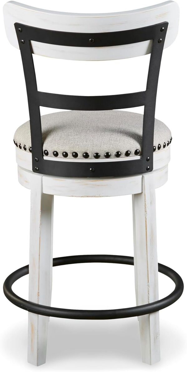 Signature Design by Ashley Valebeck Rustic Farmhouse 24.5” Counter Height Swivel Bar Stool, Brown