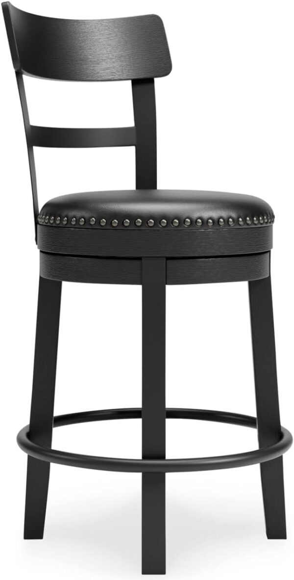 Signature Design by Ashley Valebeck Rustic Farmhouse 24.5” Counter Height Swivel Bar Stool, Brown