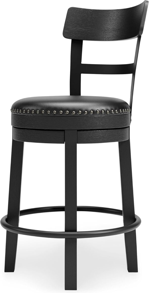 Signature Design by Ashley Valebeck Rustic Farmhouse 24.5” Counter Height Swivel Bar Stool, Brown