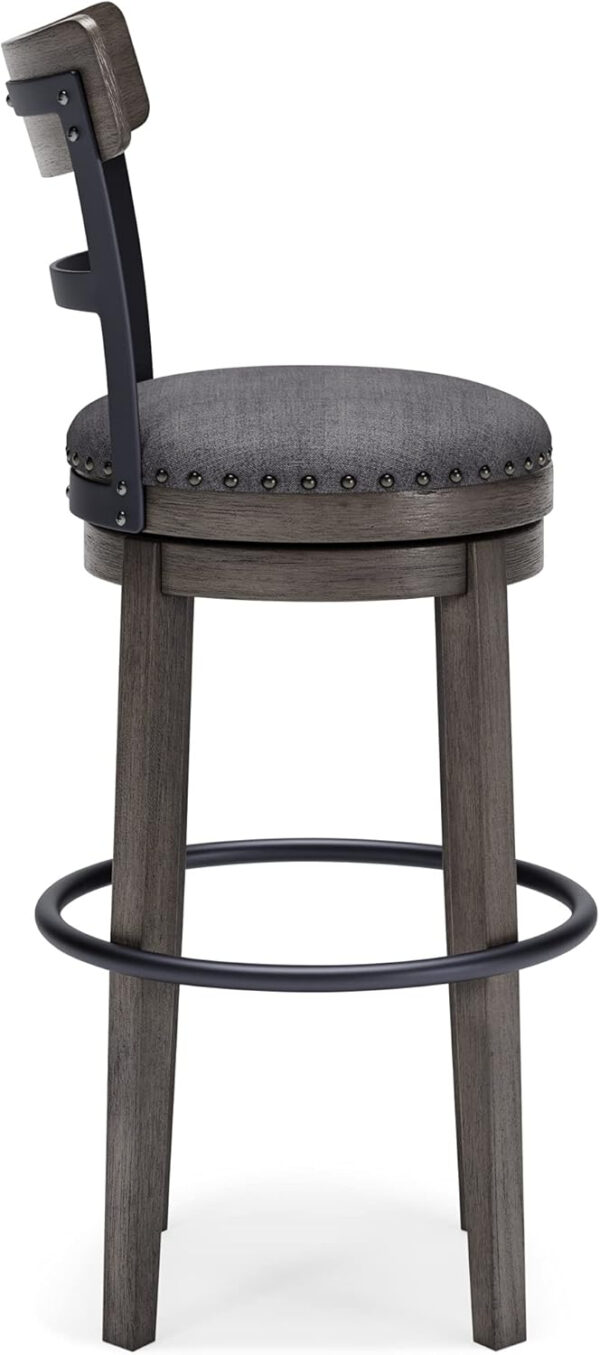 Signature Design by Ashley Valebeck Rustic Farmhouse 24.5” Counter Height Swivel Bar Stool, Brown
