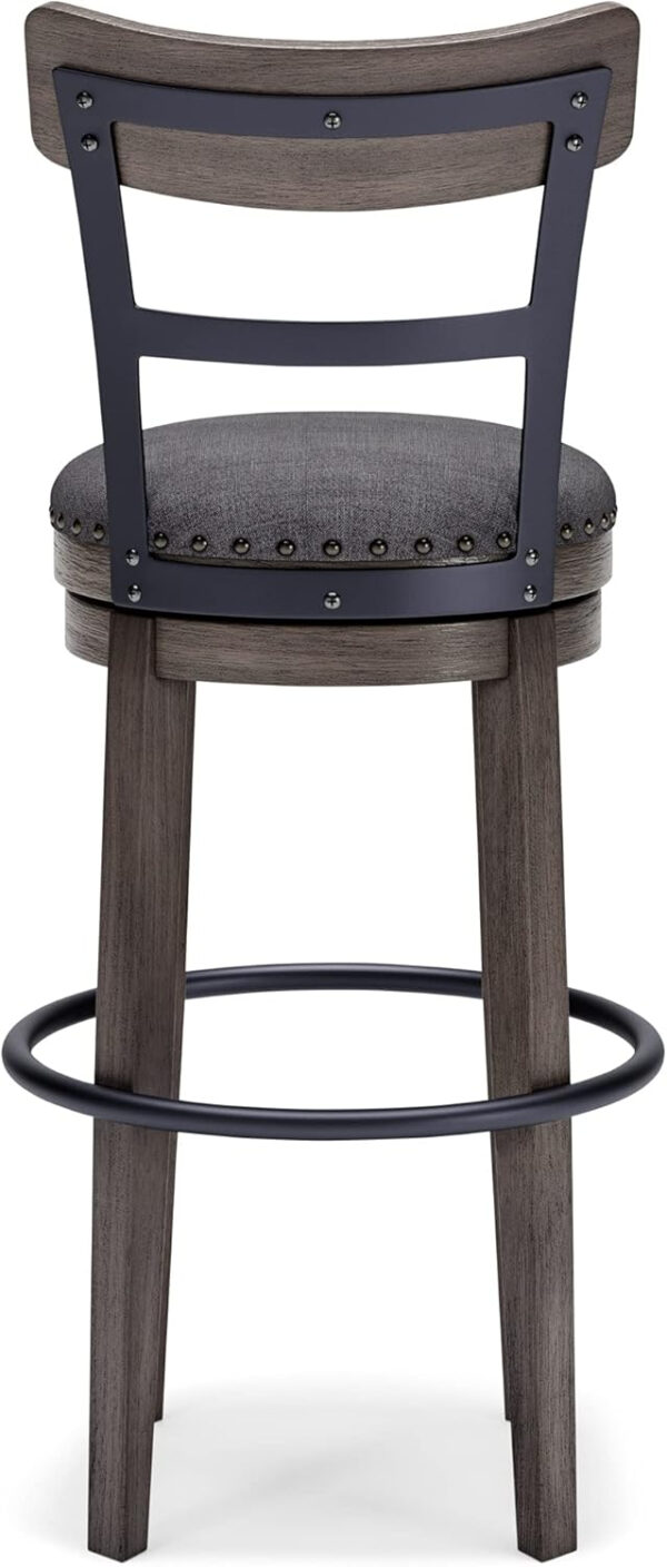 Signature Design by Ashley Valebeck Rustic Farmhouse 24.5” Counter Height Swivel Bar Stool, Brown