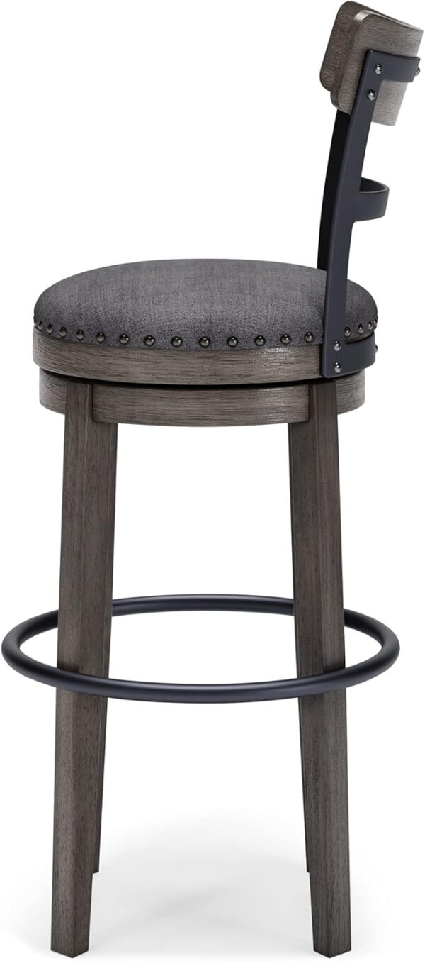 Signature Design by Ashley Valebeck Rustic Farmhouse 24.5” Counter Height Swivel Bar Stool, Brown