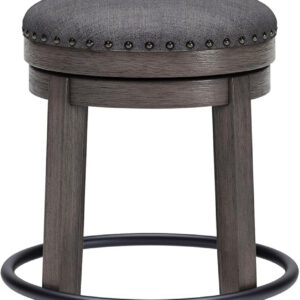 Signature Design by Ashley Valebeck Rustic Farmhouse 24.5” Counter Height Swivel Bar Stool, Brown