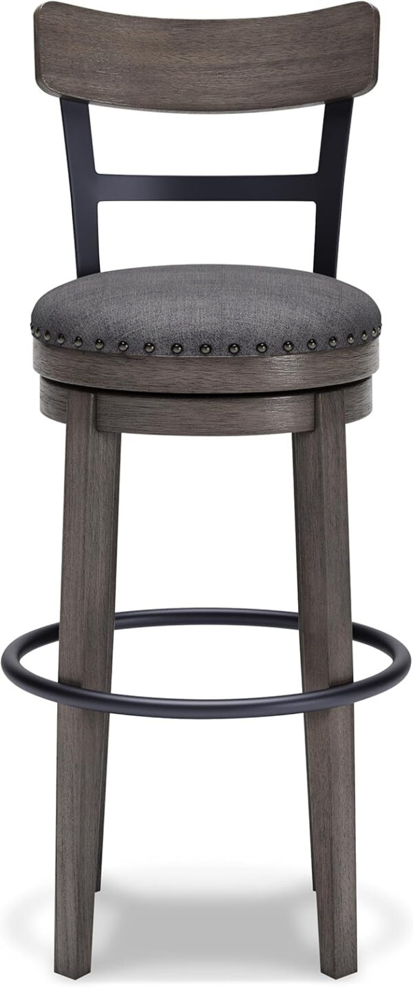Signature Design by Ashley Valebeck Rustic Farmhouse 24.5” Counter Height Swivel Bar Stool, Brown