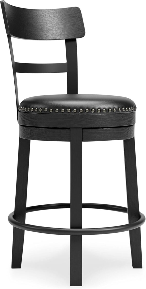 Signature Design by Ashley Valebeck Rustic Farmhouse 24.5” Counter Height Swivel Bar Stool, Brown