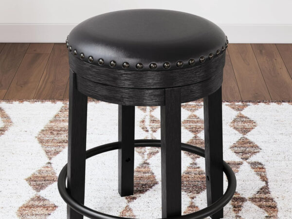 Signature Design by Ashley Valebeck Rustic Farmhouse 24.5” Counter Height Swivel Bar Stool, Brown
