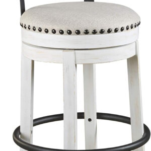 Signature Design by Ashley Valebeck Rustic Farmhouse 24.5” Counter Height Swivel Bar Stool, Brown