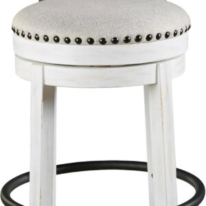 Signature Design by Ashley Valebeck Rustic Farmhouse 24.5” Counter Height Swivel Bar Stool, Brown