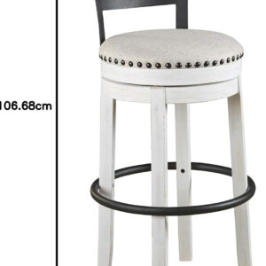 Signature Design by Ashley Valebeck Rustic Farmhouse 24.5” Counter Height Swivel Bar Stool, Brown