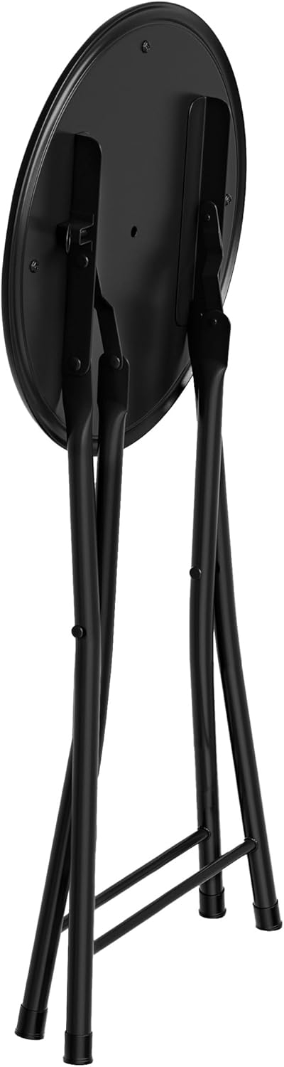 6887d71c3a38841e42d65b93c15582637ed42d0e746776593f9eb.jpg Folding Stool - Backless 18-Inch Stool with 225lb Capacity for Kitchen or Rec Room - Portable Indoor Counter Bar Stools by Lavish Home (Black)