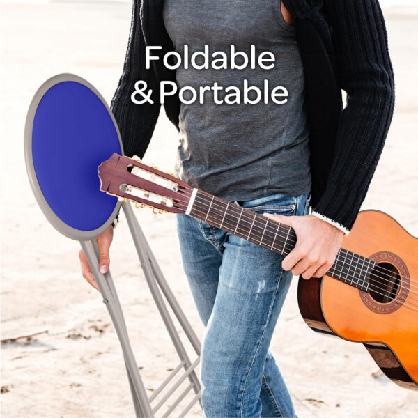 6887d72273fc25a37f1ea41dfa0f63f6955bd52cf89dfb670ffc5.jpg Folding Stool - Backless 18-Inch Stool with 225lb Capacity for Kitchen or Rec Room - Portable Indoor Counter Bar Stools by Lavish Home (Black)