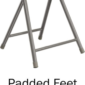 6887d73271861066488ef1bf79b469d96faab392edd09ddbbbc69.jpg Folding Stool - Backless 18-Inch Stool with 225lb Capacity for Kitchen or Rec Room - Portable Indoor Counter Bar Stools by Lavish Home (Black)