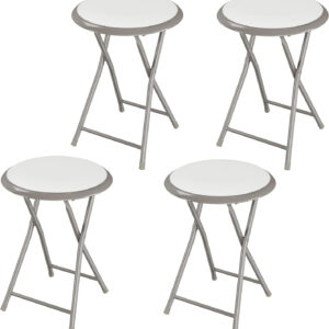 6887d735f2c0a6e4b5db70e5344b66ab06f82bd30db3f83abc72d.jpg Folding Stool - Backless 18-Inch Stool with 225lb Capacity for Kitchen or Rec Room - Portable Indoor Counter Bar Stools by Lavish Home (Black)