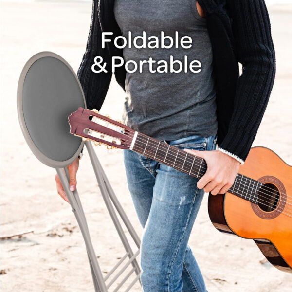 6887d73ee45cf33fb11a1ea722e01d13bfb483ee13e9130a78415.jpg Folding Stool - Backless 18-Inch Stool with 225lb Capacity for Kitchen or Rec Room - Portable Indoor Counter Bar Stools by Lavish Home (Black)